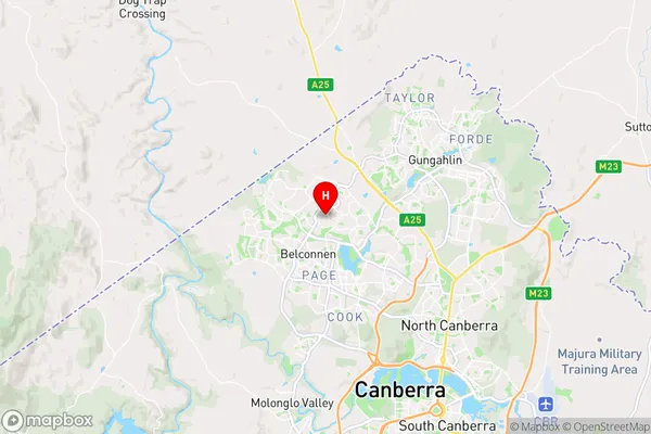 Melba,Australian Capital Territory Area Map