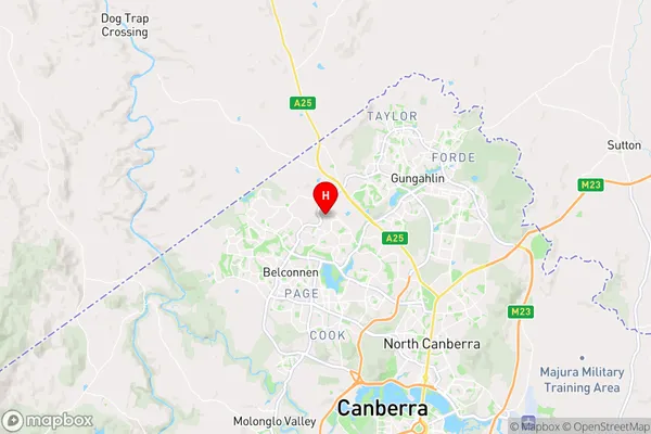 Spence,Australian Capital Territory Area Map