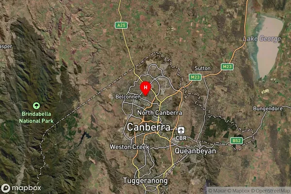 Belconnen,Australian Capital Territory Satellite Map