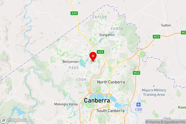 Belconnen,Australian Capital Territory Area Map