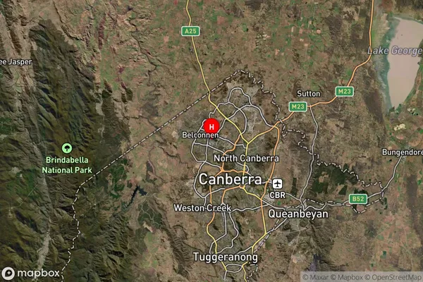 Belconnen Dc,Australian Capital Territory Satellite Map