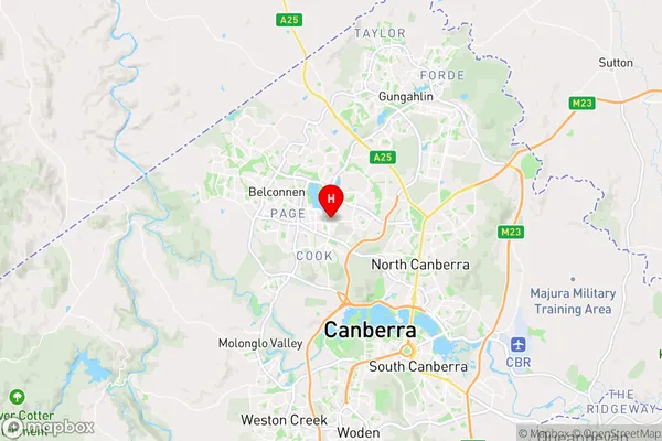 Bruce,Australian Capital Territory Area Map