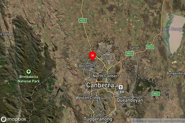 Evatt,Australian Capital Territory Satellite Map