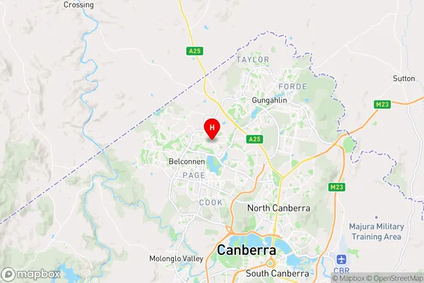 Evatt,Australian Capital Territory Area Map