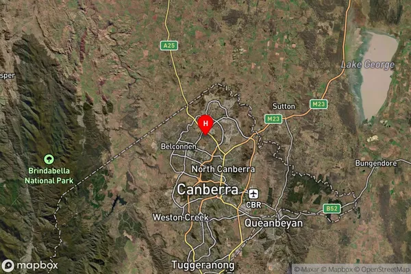 Giralang,Australian Capital Territory Satellite Map