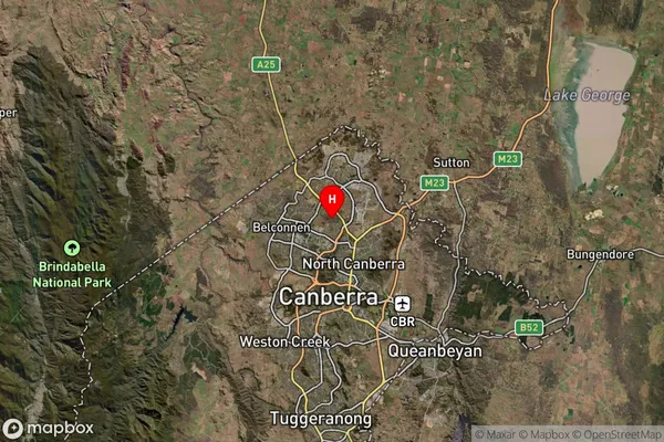 Kaleen,Australian Capital Territory Satellite Map