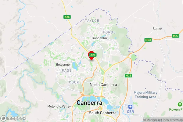 Kaleen,Australian Capital Territory Area Map