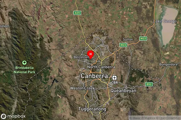 University Of Canberra,Australian Capital Territory Satellite Map