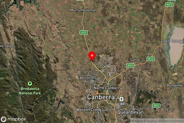 Hall,Australian Capital Territory Satellite Map