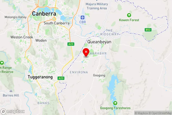 Jerrabomberra,New South Wales Area Map