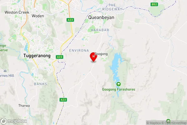 Googong,New South Wales Area Map