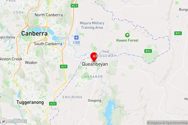 Queanbeyan Dc,New South Wales Area Map