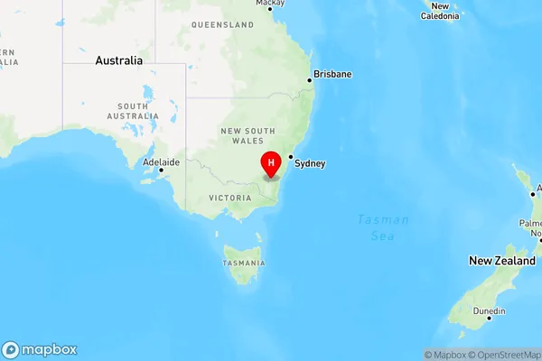 Tinderry,New South Wales Region Map