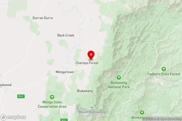 Charleys Forest,New South Wales Area Map