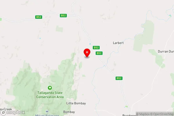 Warri,New South Wales Area Map