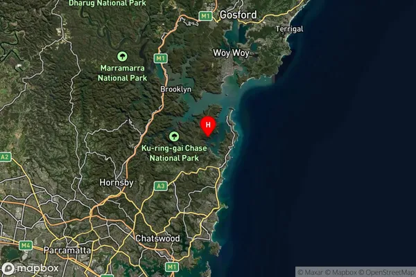 Lovett Bay,New South Wales Satellite Map