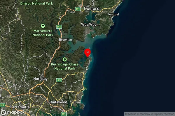 Careel Bay,New South Wales Satellite Map