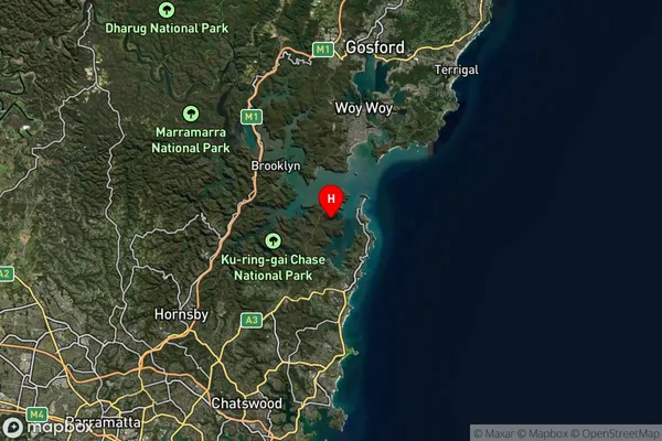 The Basin,New South Wales Satellite Map