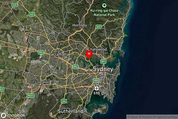 Hunters Hill,New South Wales Satellite Map