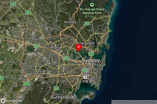 Hunters Hill West,New South Wales Satellite Map