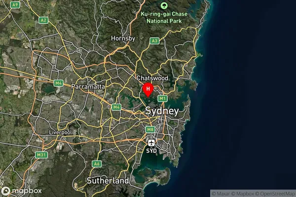 Woolwich,New South Wales Satellite Map