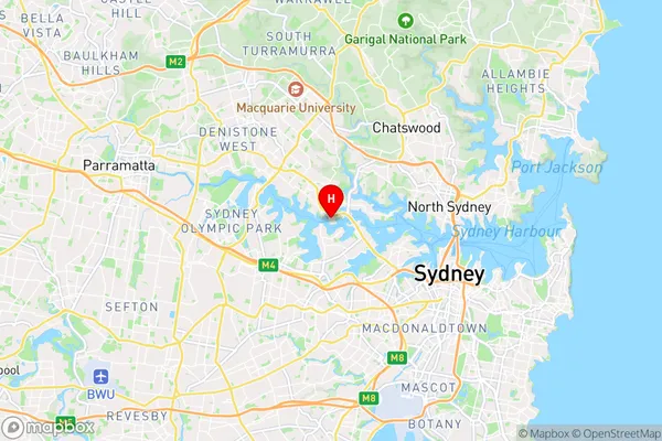 Henley,New South Wales Area Map