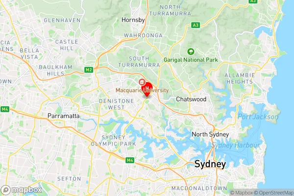 North Ryde,New South Wales Area Map