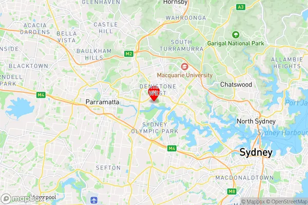 Melrose Park,New South Wales Area Map