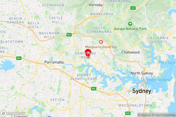 West Ryde,New South Wales Area Map