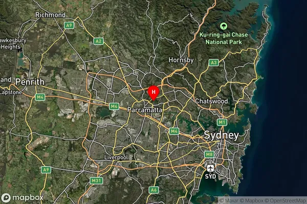 Oatlands,New South Wales Satellite Map