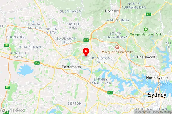 Telopea,New South Wales Area Map