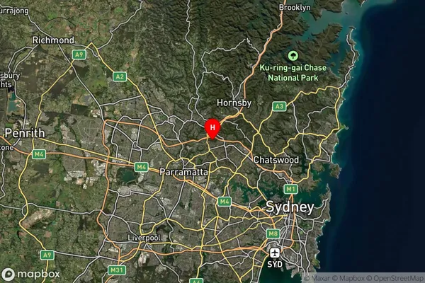 Carlingford North,New South Wales Satellite Map