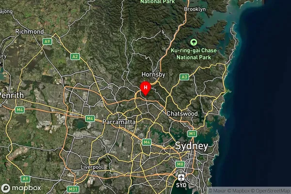 Cheltenham,New South Wales Satellite Map