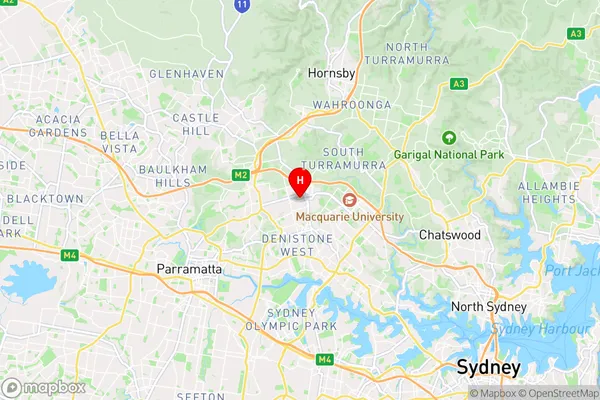 Epping,New South Wales Area Map