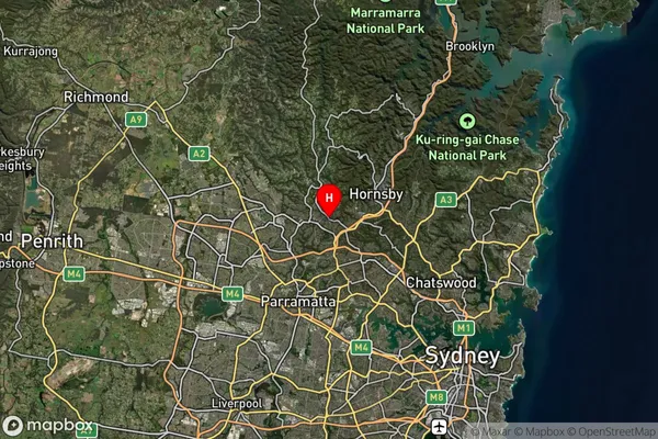 Cherrybrook,New South Wales Satellite Map