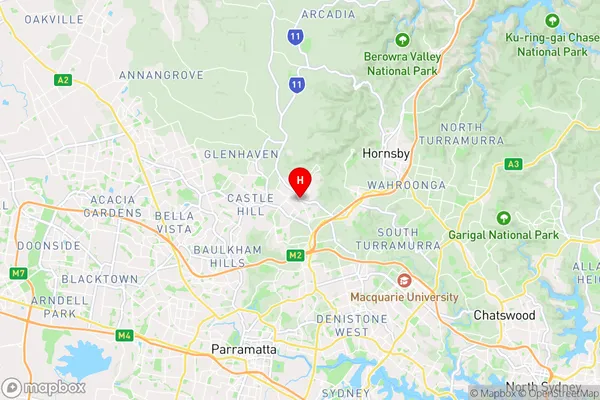 Cherrybrook,New South Wales Area Map