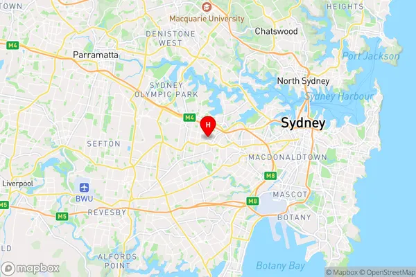 Croydon,New South Wales Area Map