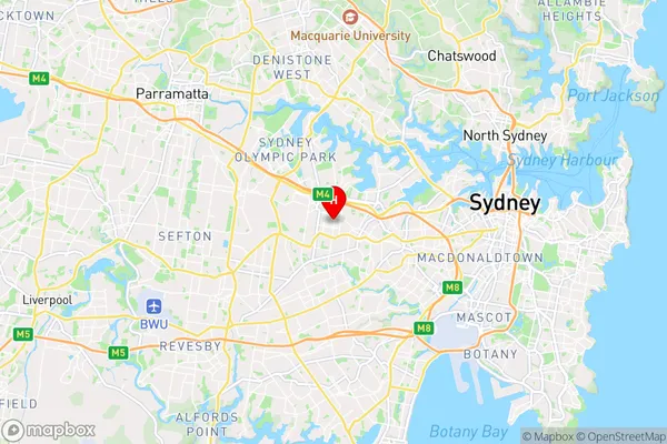 Burwood,New South Wales Area Map