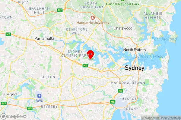 Concord,New South Wales Area Map