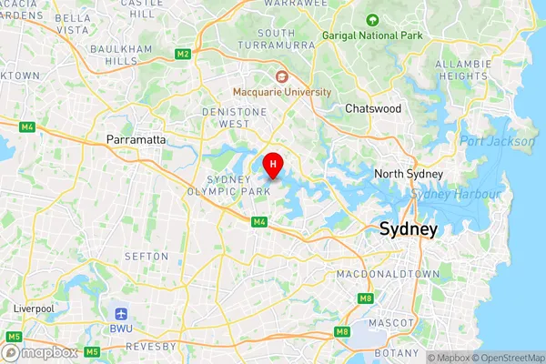 Mortlake,New South Wales Area Map