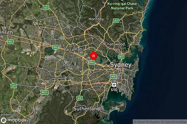 North Strathfield,New South Wales Satellite Map