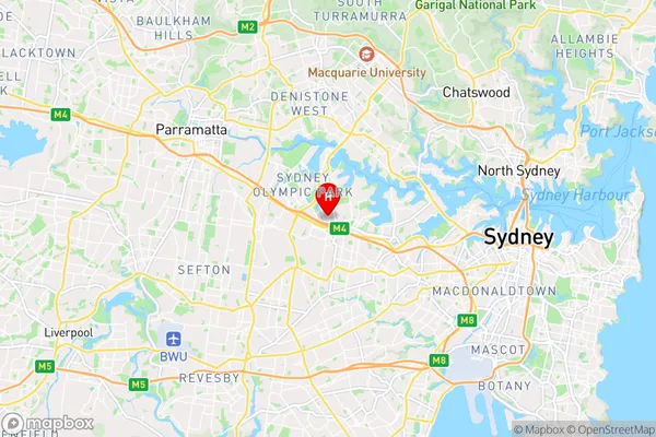 North Strathfield,New South Wales Area Map