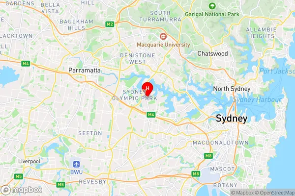 Concord West,New South Wales Area Map