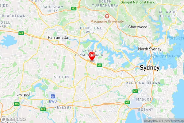 Homebush,New South Wales Area Map