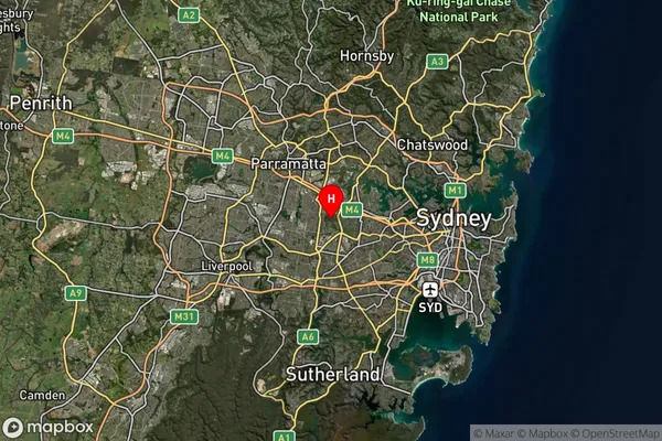 Rookwood,New South Wales Satellite Map