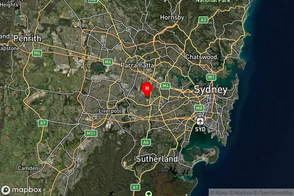 Potts Hill,New South Wales Satellite Map