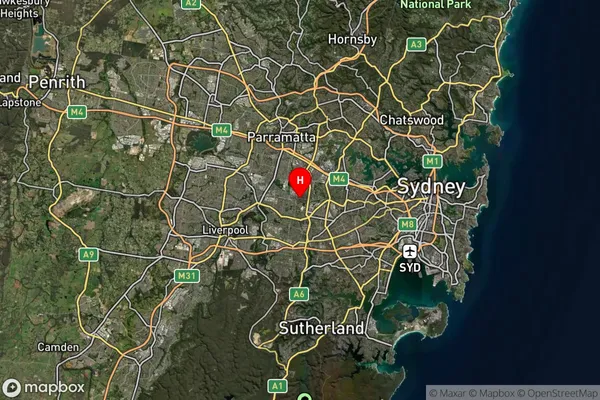 Regents Park,New South Wales Satellite Map