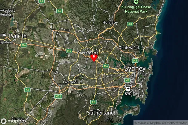 Auburn,New South Wales Satellite Map