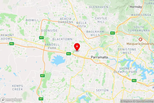 Girraween,New South Wales Area Map