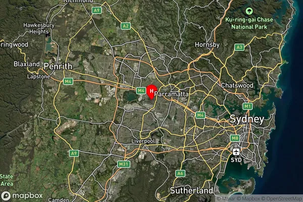 Greystanes,New South Wales Satellite Map